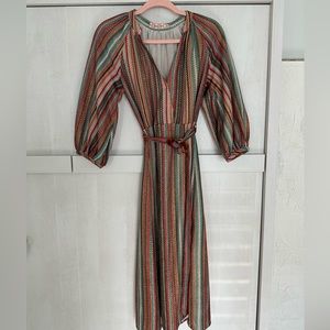 Boho Belted Midi Dress